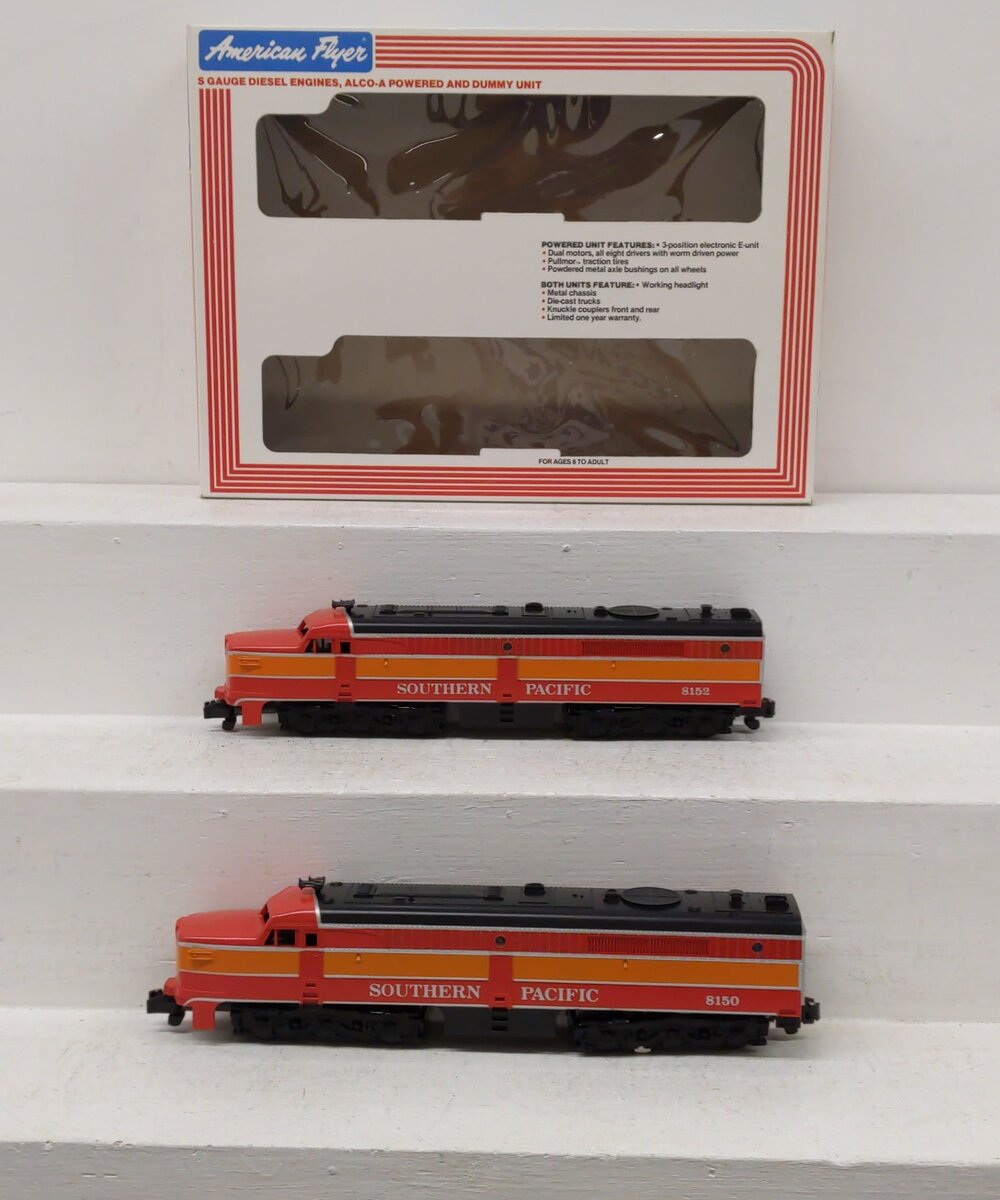 American Flyer 4-8150 S Gauge SP Daylight PA-1 AA Diesel Locomotive Set EX/Box