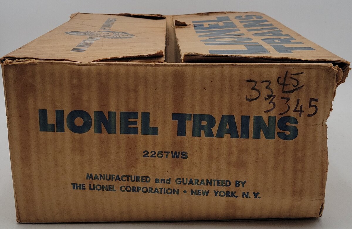 Lionel 2257WS Vintage O Gauge Empty Box/Box