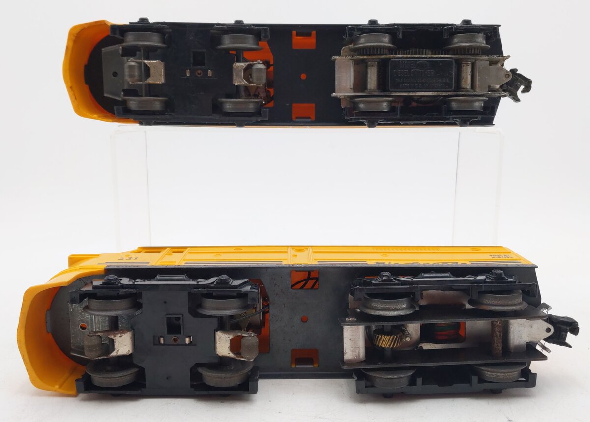 Lionel 221 Vintage O Rio Grande Alco Powered AA Unit Diesel Locomotive Set VG
