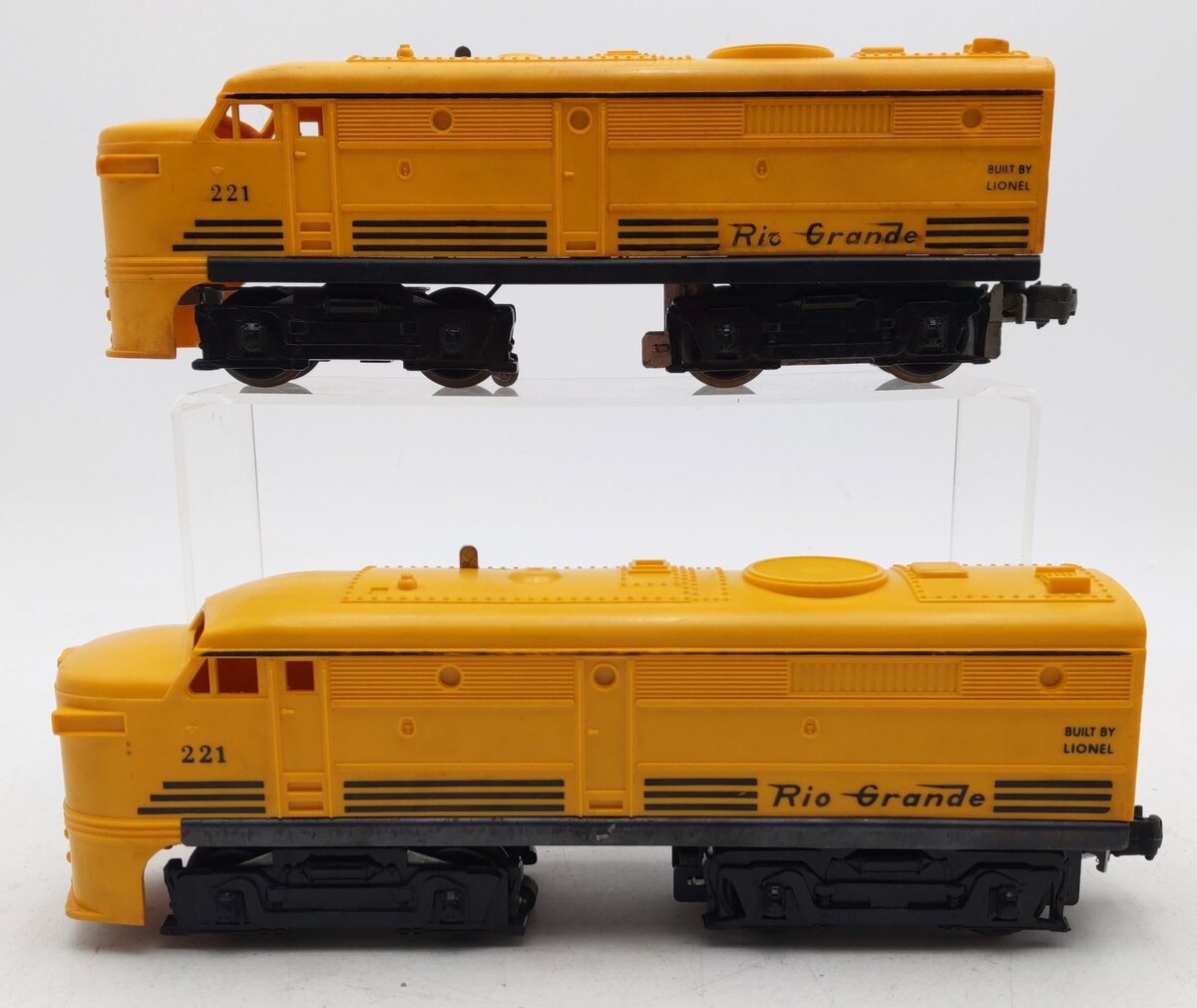 Lionel 221 Vintage O Rio Grande Alco Powered AA Unit Diesel Locomotive Set VG