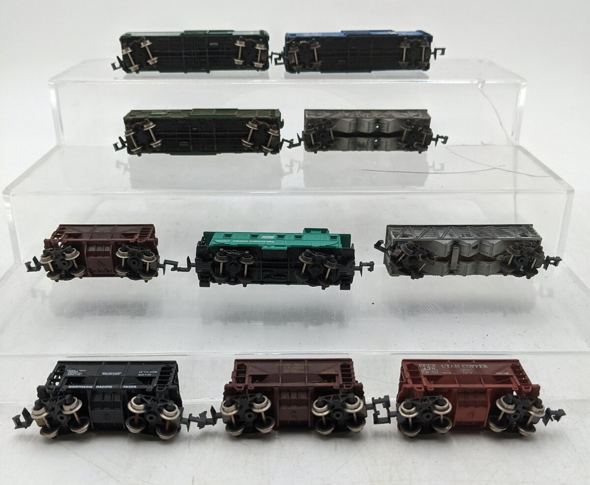 Trix & Others N Scale Assorted Freight Cars [10] EX