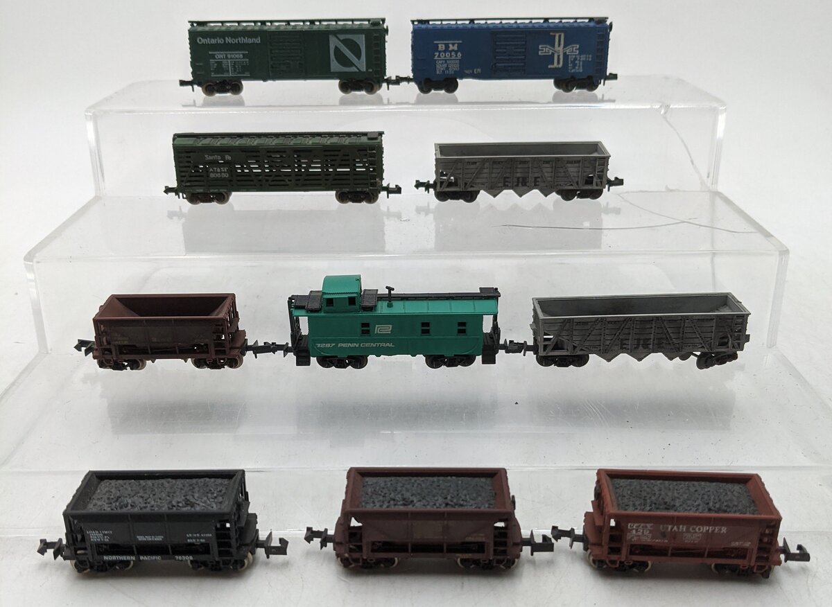 Trix & Others N Scale Assorted Freight Cars [10] EX