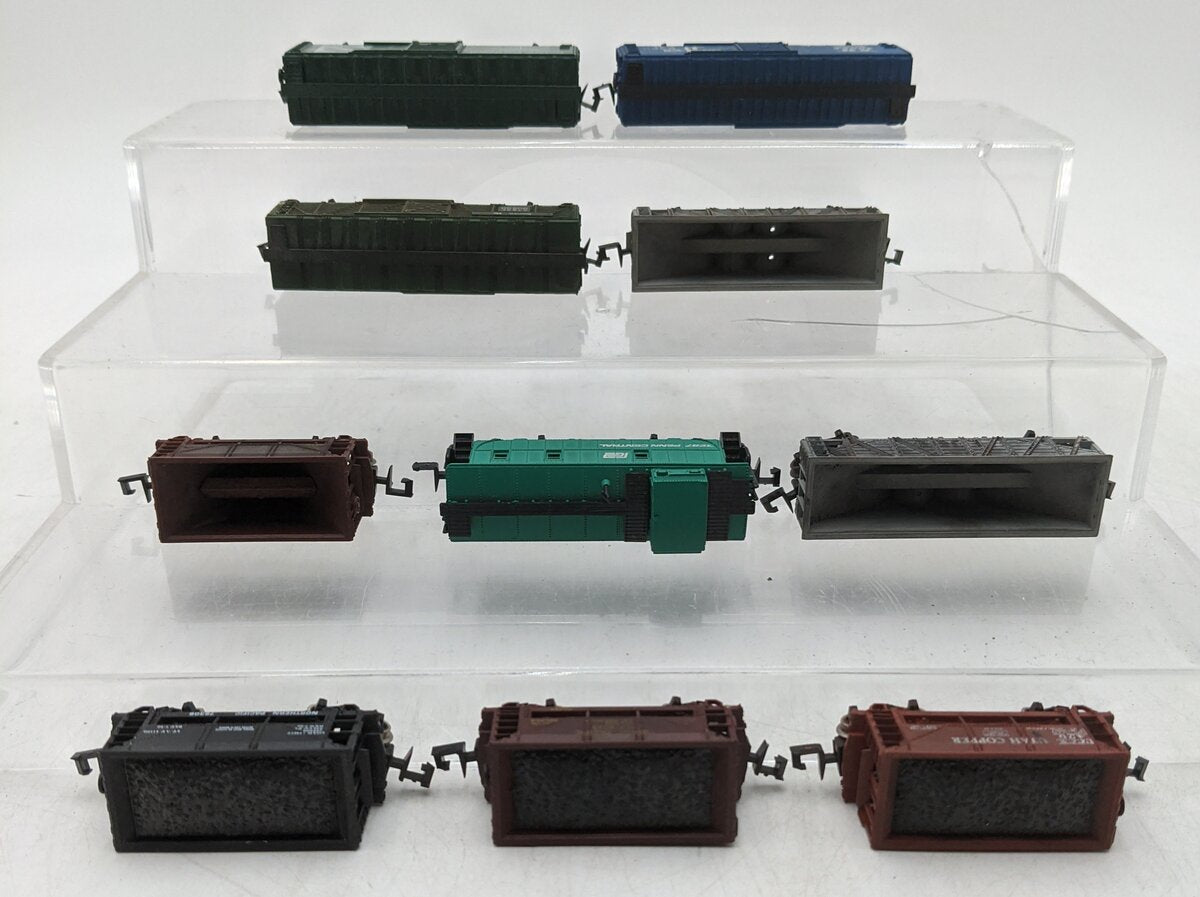 Trix & Others N Scale Assorted Freight Cars [10] EX