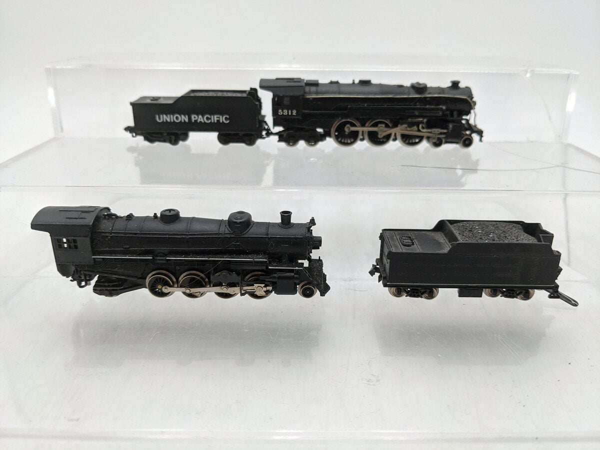 N Scale Assorted Steam Locomotives And Tenders [2] VG