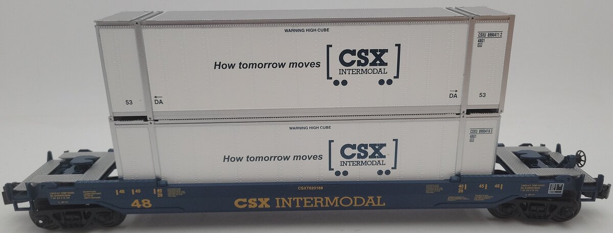 MTH 30-4213B O Modern CSX Husky Stack Car #620168 EX/Box