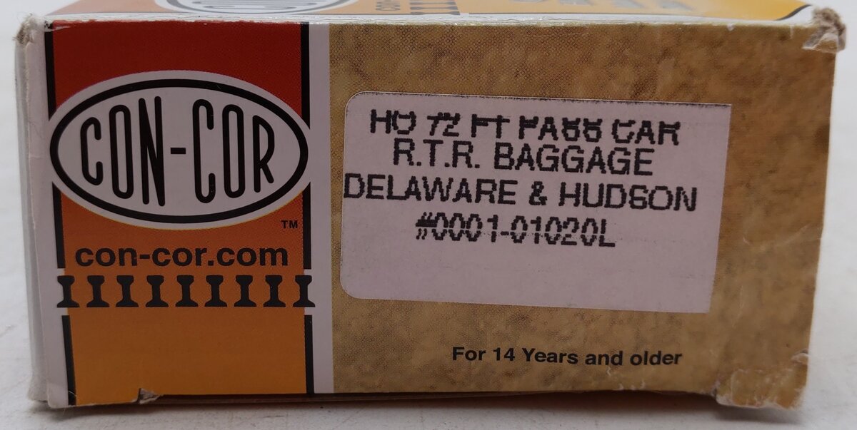 Con-Cor 0001-01020L HO Scale Delaware & Hudson 72' Baggage Car #57 EX/Box