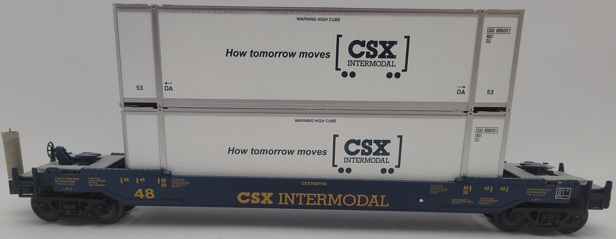 MTH 30-4213C CSX Husky Stack Car w/ETD #620152 EX/Box