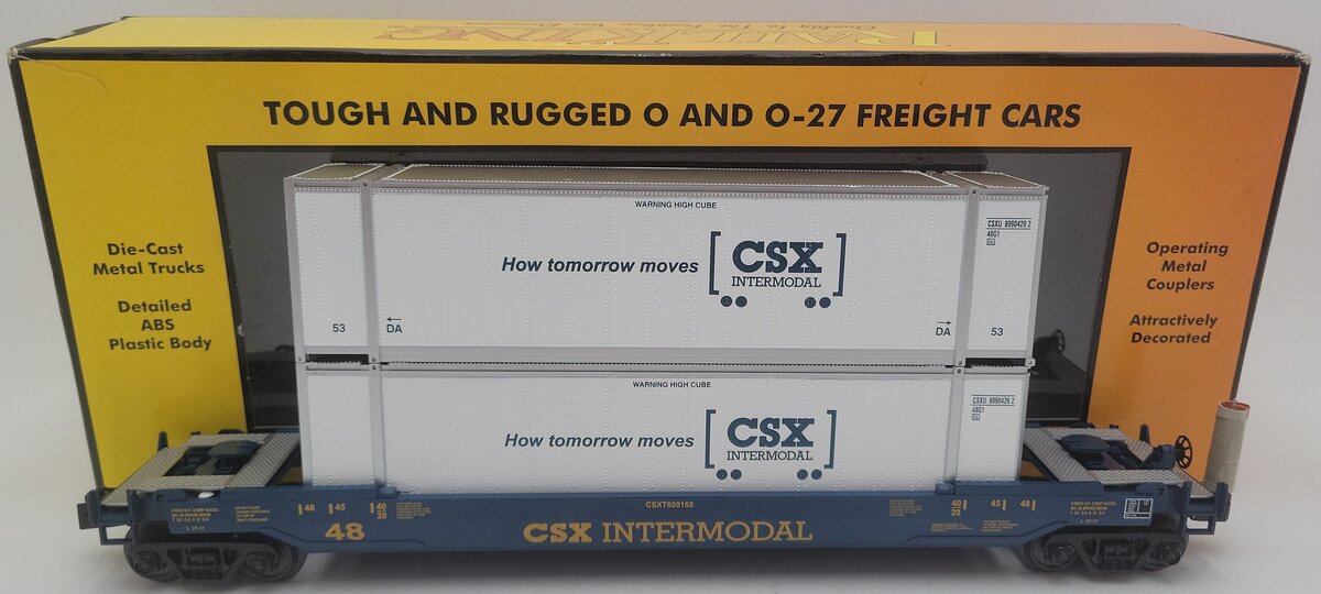 MTH 30-4213C CSX Husky Stack Car w/ETD #620152 EX/Box