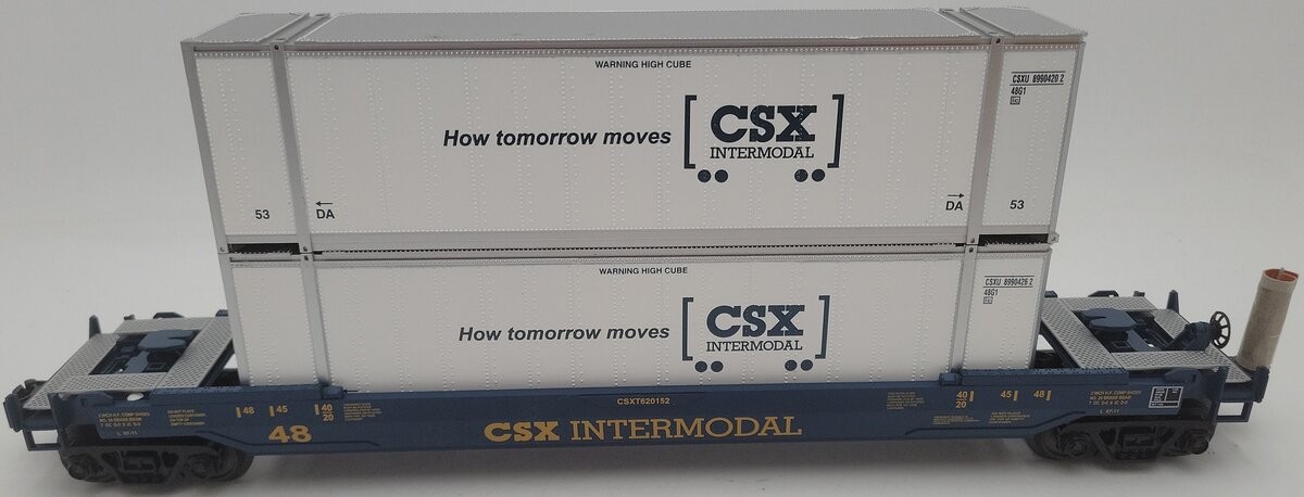 MTH 30-4213C CSX Husky Stack Car w/ETD #620152 EX/Box