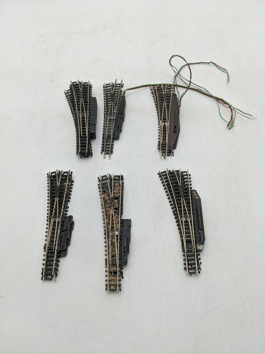 Atlas N Scale Assorted Left Hand Switches [12] VG