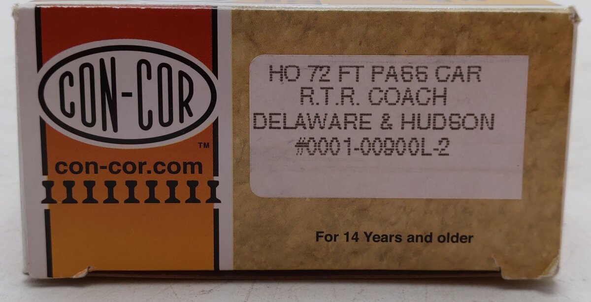 Con-Cor 0001-00900L-2 HO Delaware & Hudson 'Schroon Lake' Passenger Car #204 EX/Box