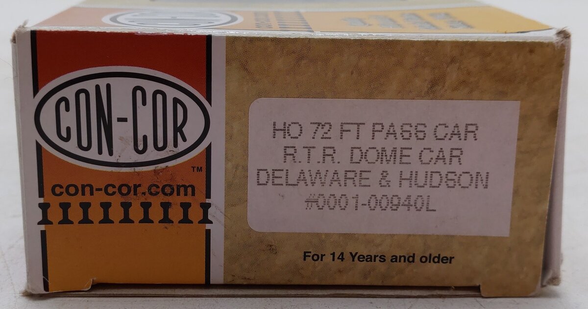 Con-Cor 0001-00940L HO Scale Delaware & Hudson Dome Passenger Car #35 EX/Box