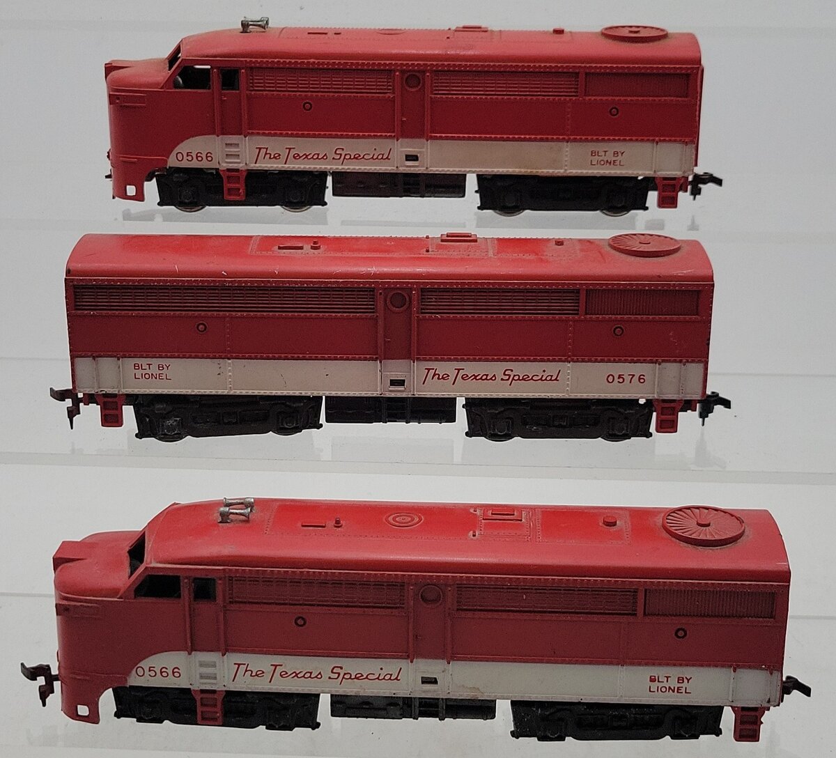 Lionel HO Assorted ABA-Units Diesel Locomotives #0566,0576,0566 [3] VG