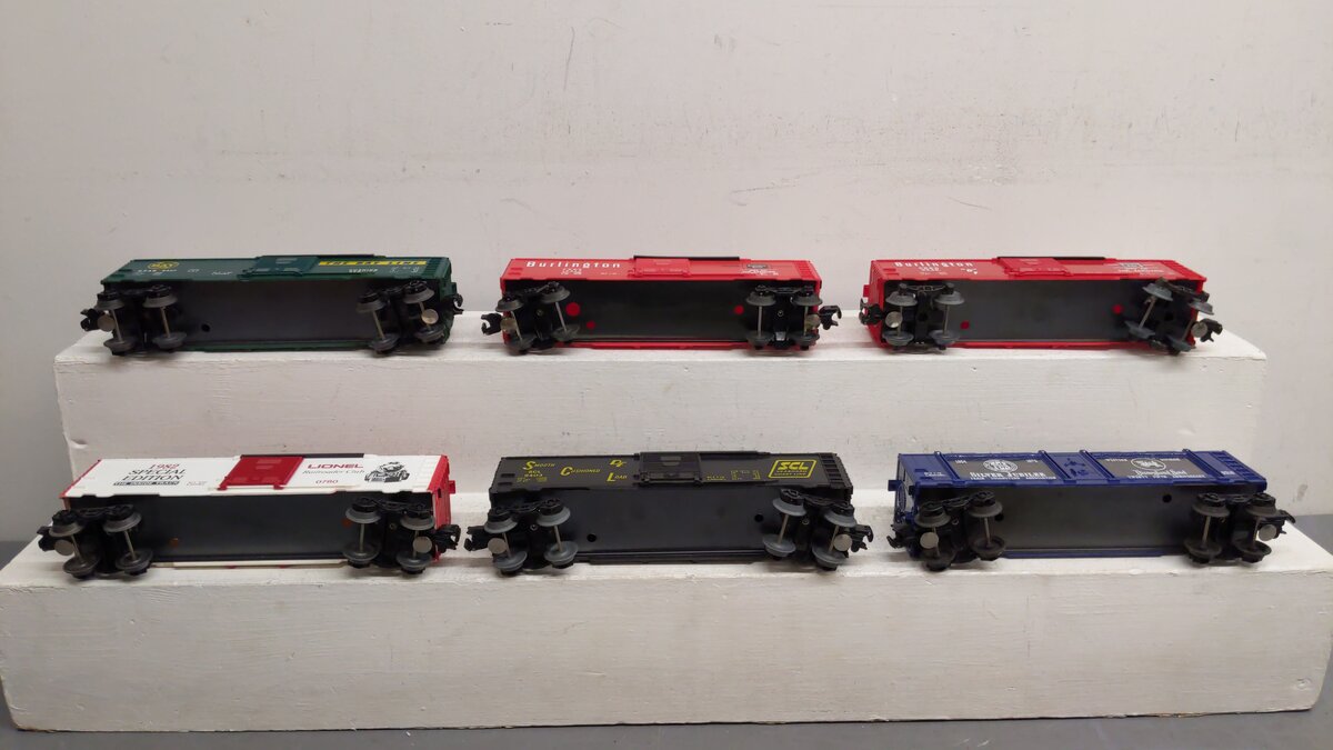 Lionel O Assorted Freight Cars 9427, 19217, 9436, 9319, 9403, 0780 [6] EX/Box