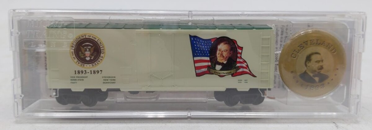 Micro-Trains 07400133 N Scale Grover Cleveland 40' Boxcar #1893-1897 w/Ladders LN/Box