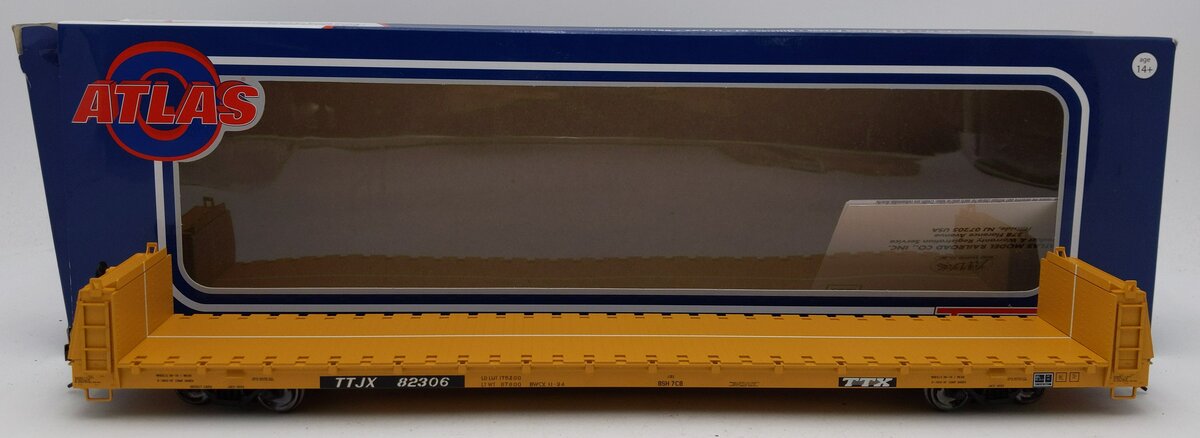 Atlas 2001771-3 O Scale 2-Rail TTX 62' Short Bulkhead Flatcar #82306 LN/Box