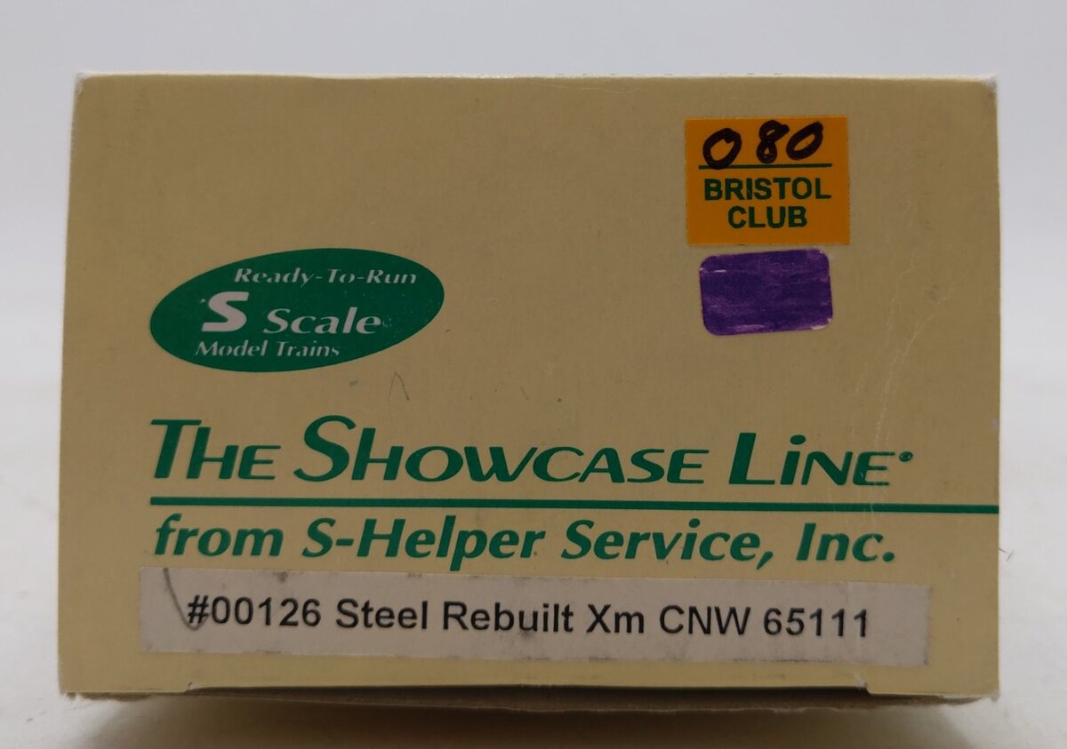 S-Helper 00126 S Gauge CNW 40' Steel Rebuilt Xm Boxcar #65111 LN/Box
