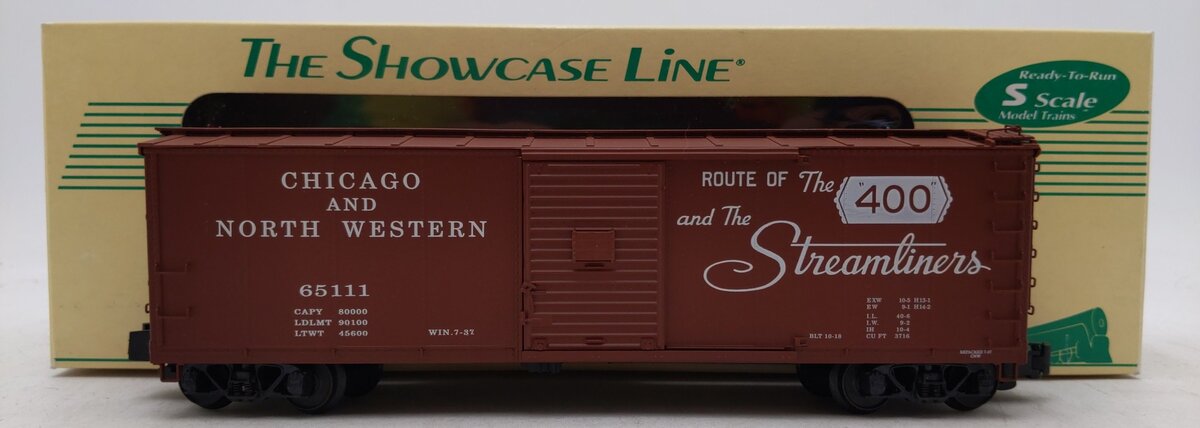 S-Helper 00126 S Gauge CNW 40' Steel Rebuilt Xm Boxcar #65111 LN/Box