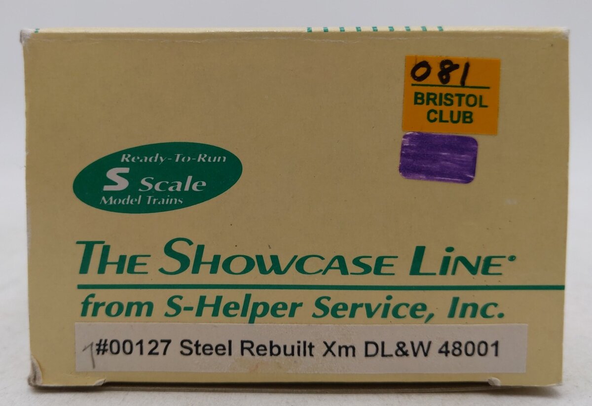 S-Helper 00127 "S" Scale DL&W Steel Rebuillt Boxcar #48001 LN/Box