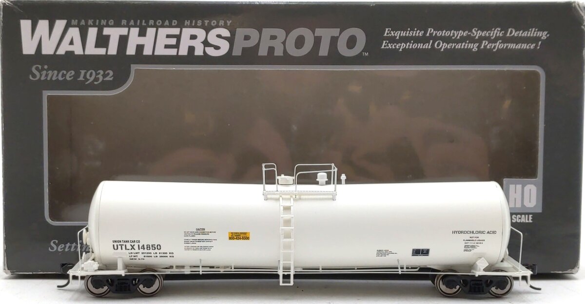 Walthers 920-100243 HO Union Tank Car UTLX 54' 23,000-Gallon Tank Car #14850 LN/Box
