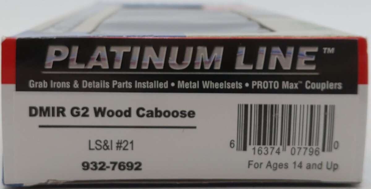 Walthers 932-7692 HO Scale LS&I DMIR G2 Wood Caboose #21 LN/Box