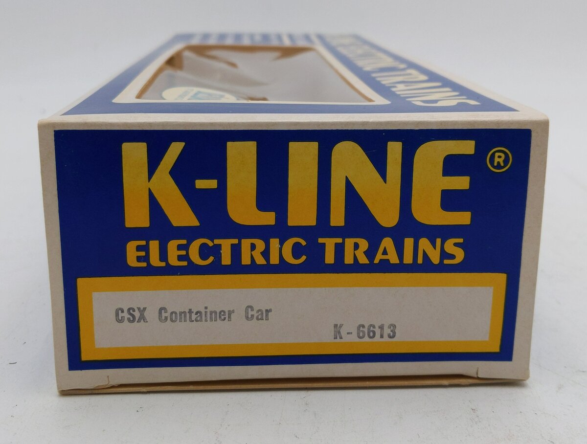 K-Line K6613 O Gauge CSX Container Car LN/Box