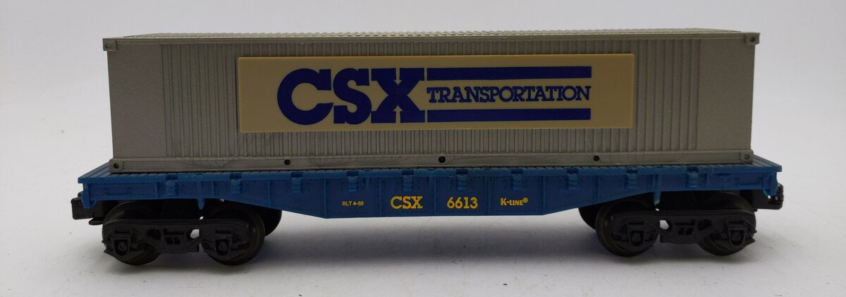 K-Line K6613 O Gauge CSX Container Car LN/Box
