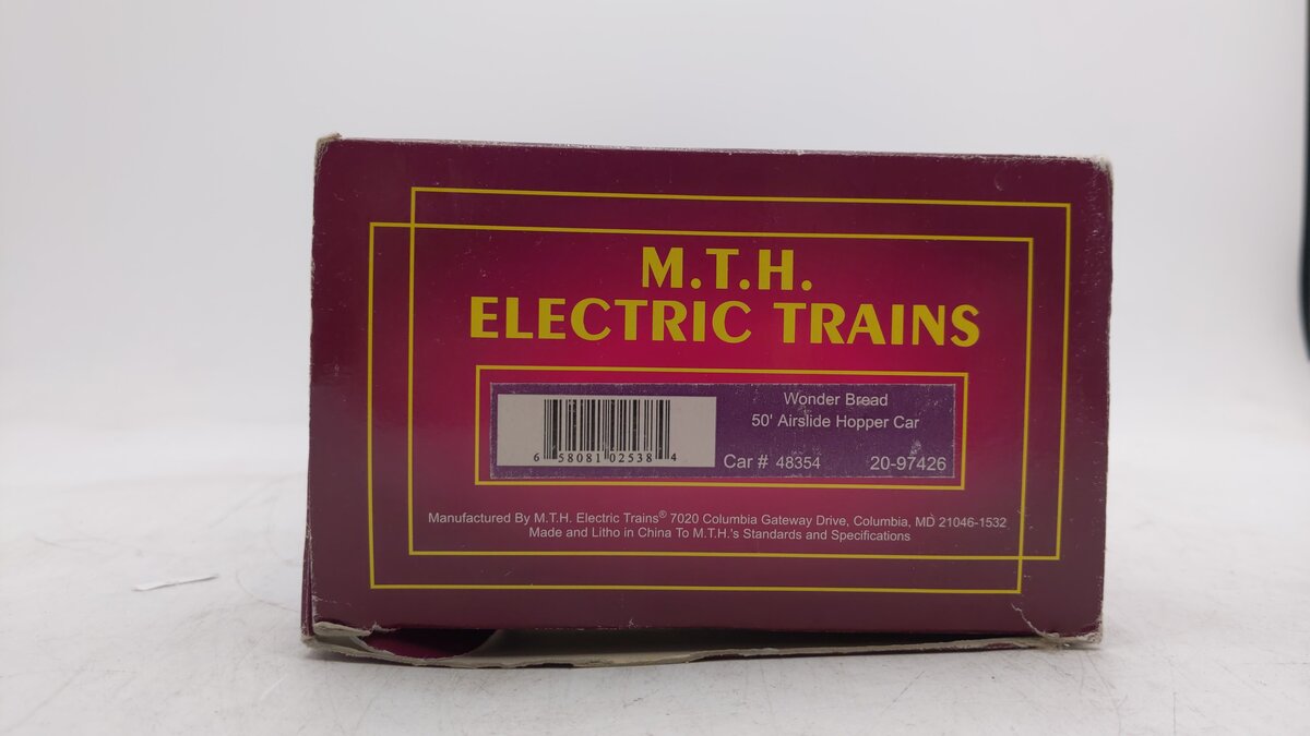 MTH 20-97426 O Gauge Wonder Bread Airslide Hopper Car #48354 EX/Box