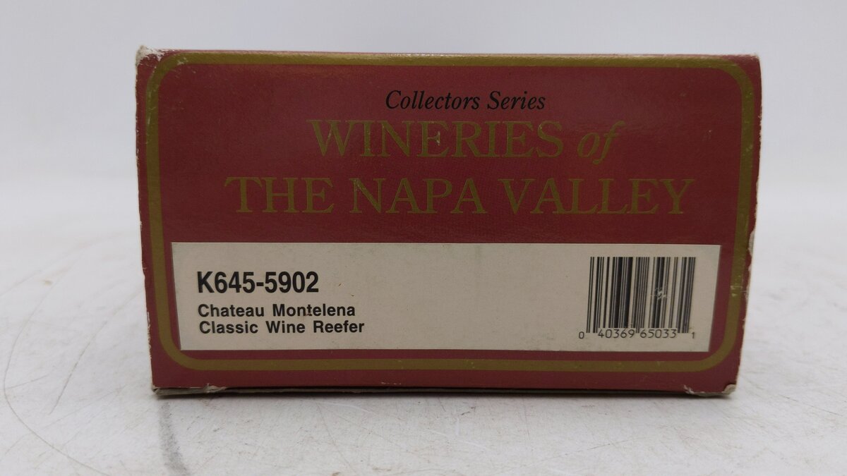 K-Line K645-5902 O Gauge Chateau Montelena Classic Wine Reefer EX/Box