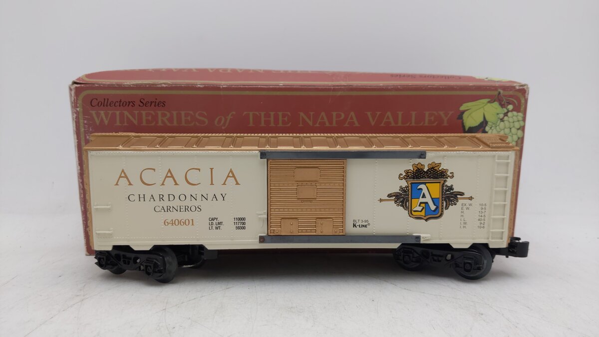 K-Line K640601 O Gauge Arcacia "Chardonnay" Boxcar EX/Box