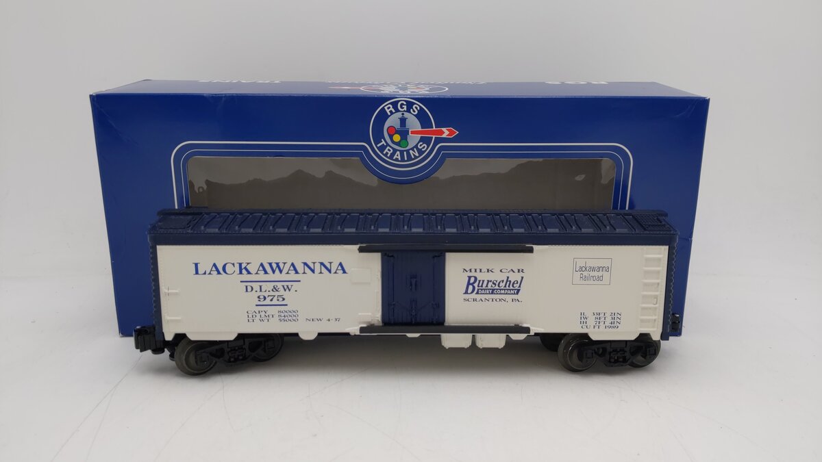 RGS 975 Custom Decorated Lackawanna Burschel Dairy Company Milk Car LN/Box