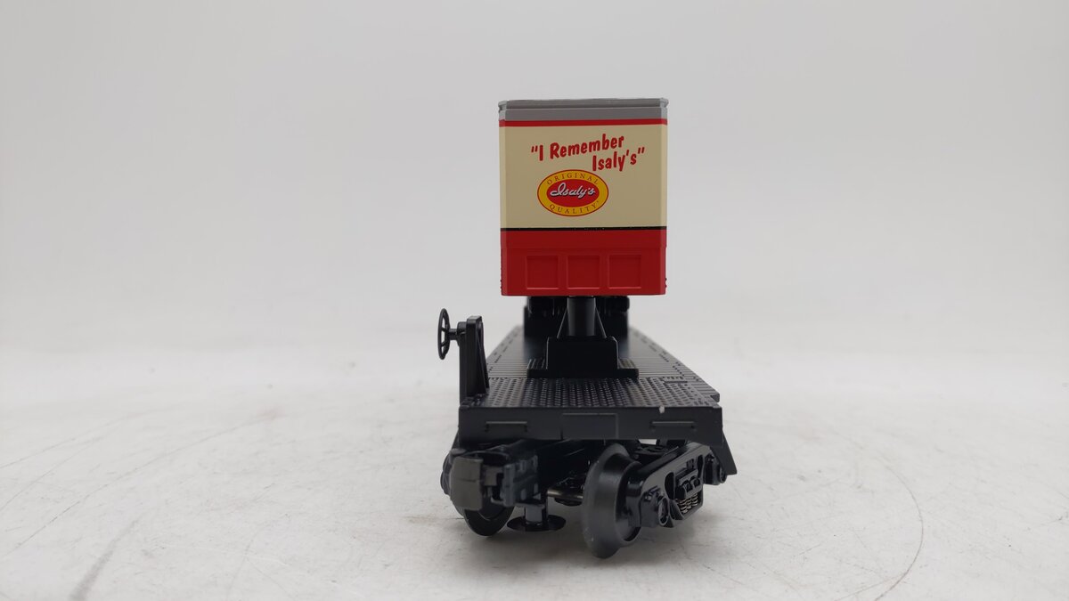 MTH 30-76153 O Gauge Isaly‘s Flatcar w/ Trailer EX/Box