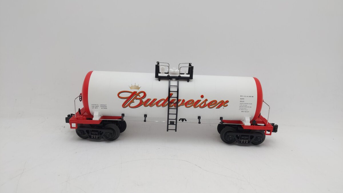 MTH 30-73226 O Gauge Budweiser Modern Tank Car LN/Box