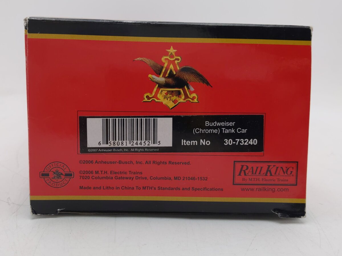 MTH 30-73240 O Budweiser Tank Car EX/Box