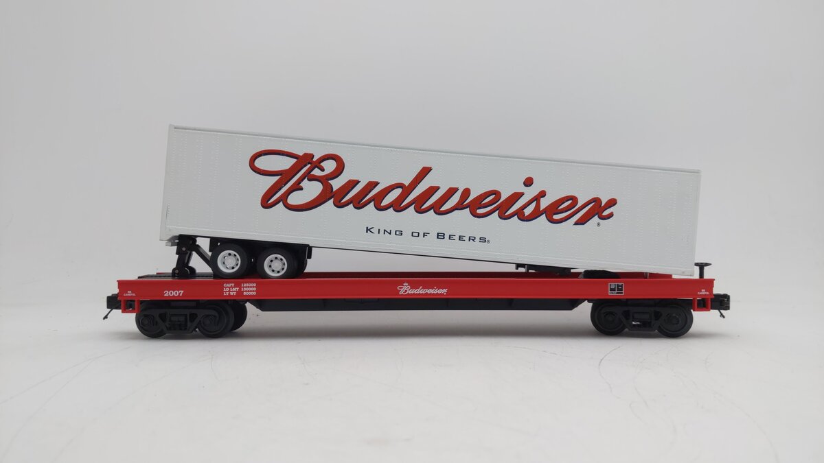 MTH 20-98604 Budweiser Flat w/48' Trailer LN/Box