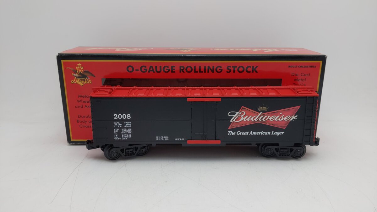 MTH 30-78057 O Gauge Budweiser Modern Reefer Car LN/Box