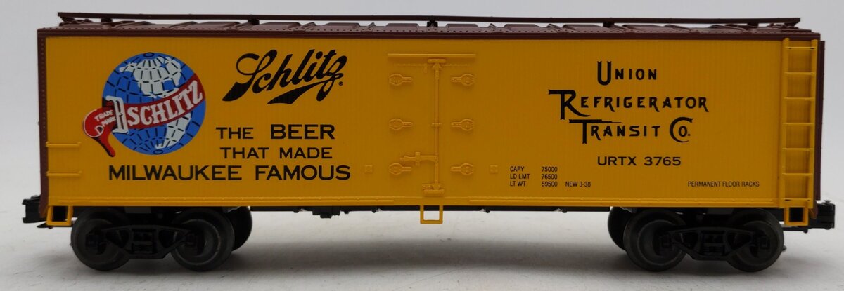 Crown Model Products R-9002 O URTX Schlitz Beer Refrigerator Car #3765 EX