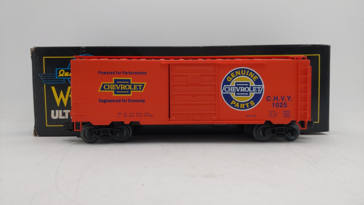 Weaver 210700 O Gauge Chevrolet Geniune Parts Boxcar #1025 - 3 Rail LN/Box
