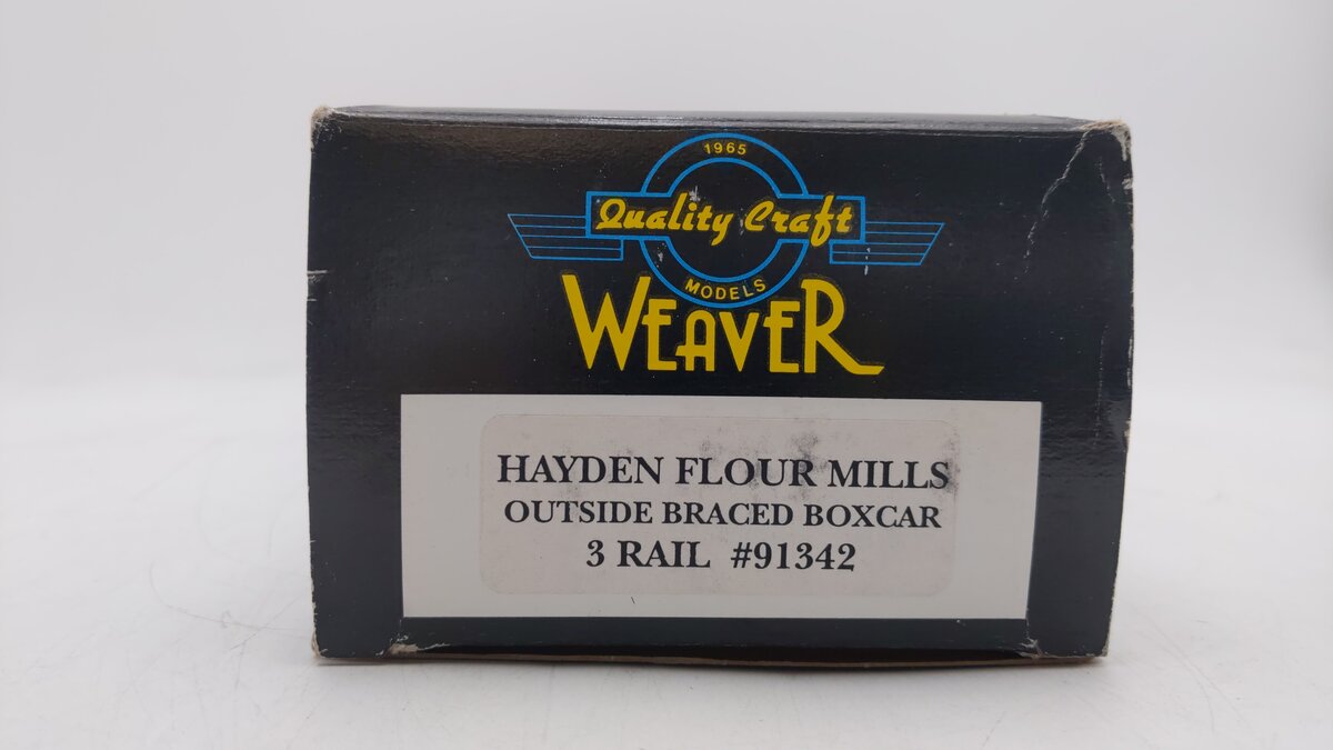 Weaver 91342 Hayden Flour Mills Outside-Braced Box Car (3 Rail) EX/Box