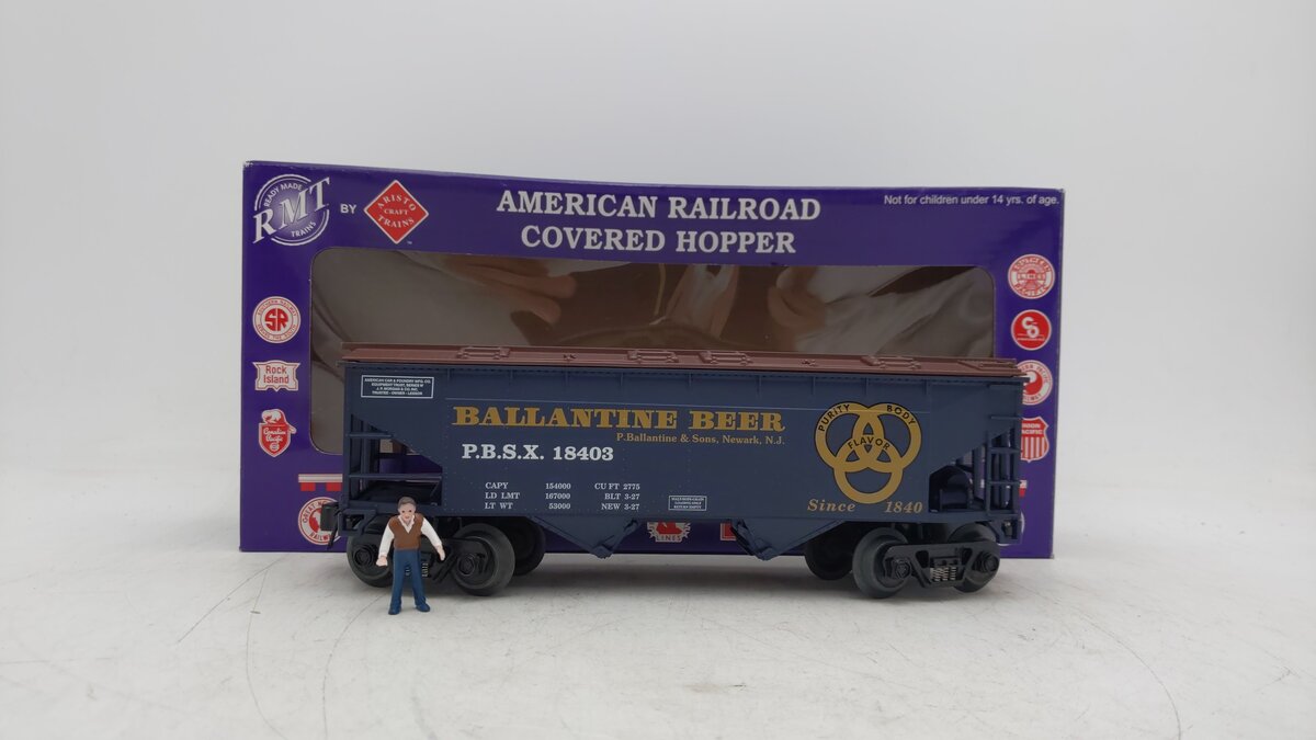 RMT 96394 O Gauge Ballantine Beer Covered Hopper #18403 EX/Box