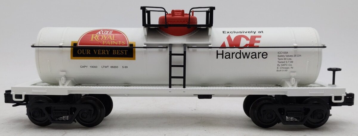Industrial Rail ACE-99 O Gauge Ace Hardware Single Dome Tank Car EX/Box