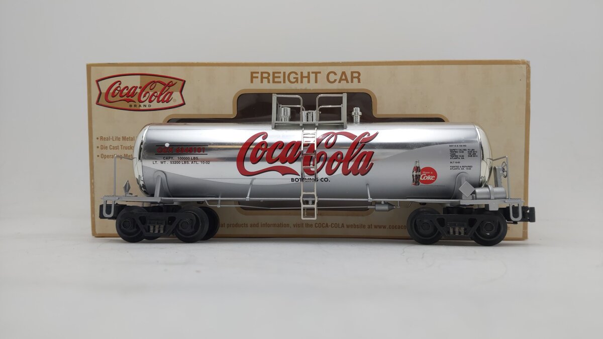 K-Line K6341-5101 O Gauge Coca Cola Extruded Aluminum Tank Car EX/Box