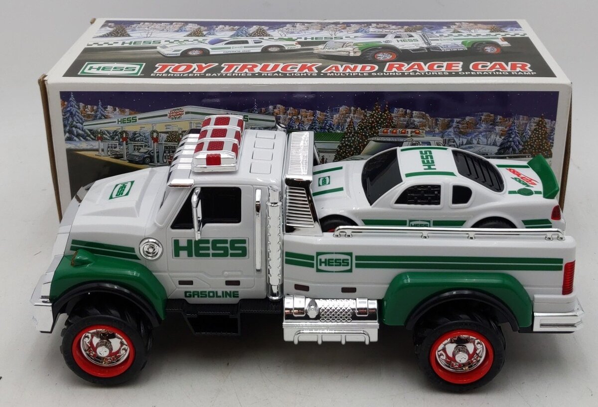 Hess 2011 Toy Truck & Race Car w/Real Lights & Sound EX/Box
