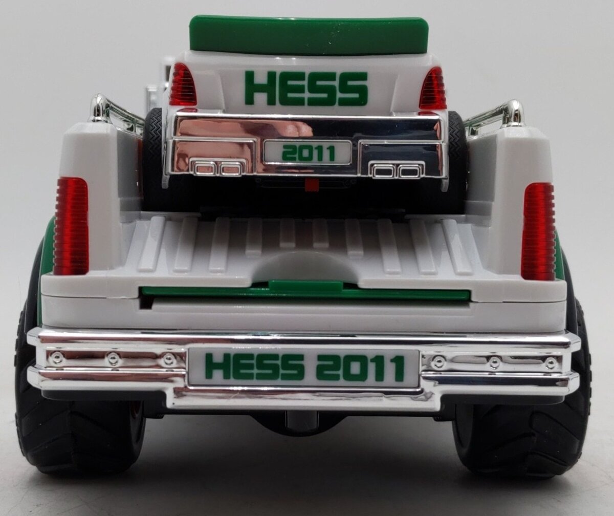Hess 2011 Toy Truck & Race Car w/Real Lights & Sound EX/Box