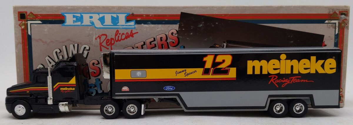 1993 Ertl Diecast Meineke Racing Transporter Stock No 3878 Jimmy Spencer Driver EX/Box