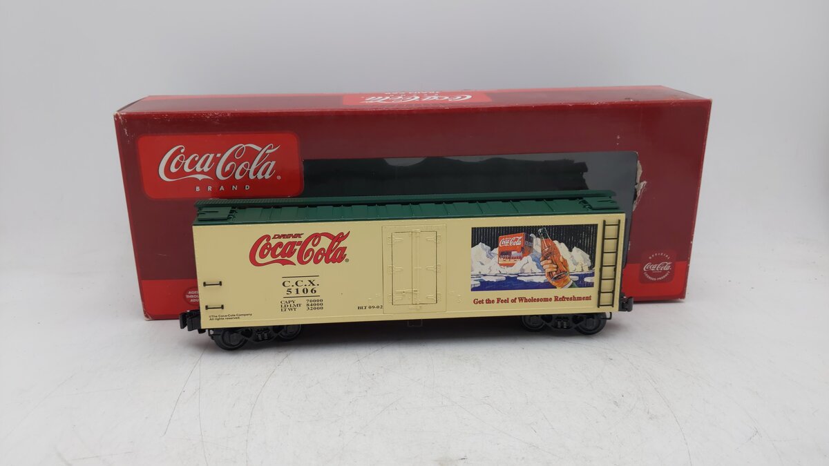 K-Line K762-5106 O Gauge Coke Nostalgic Woodsided Refrigerator Car #5106 EX/Box
