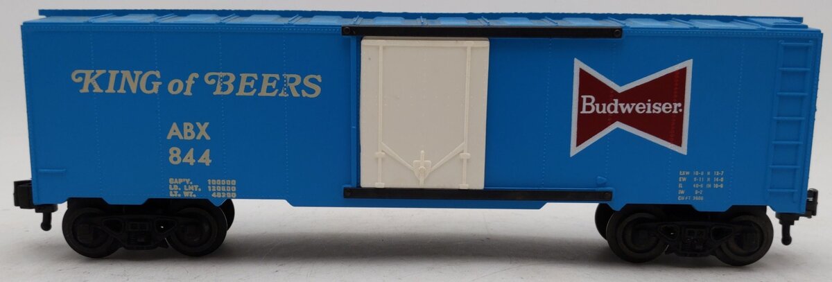 Kris Model Trains KMT O Gauge Blue Budweiser Beer Reefer Road #844 EX/Box