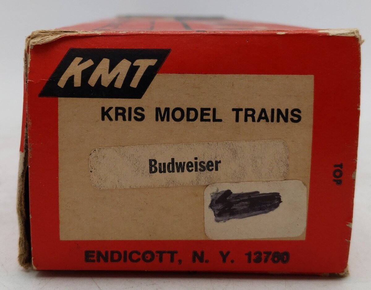Kris Model Trains KMT O Gauge Blue Budweiser Beer Reefer Road #844 EX/Box