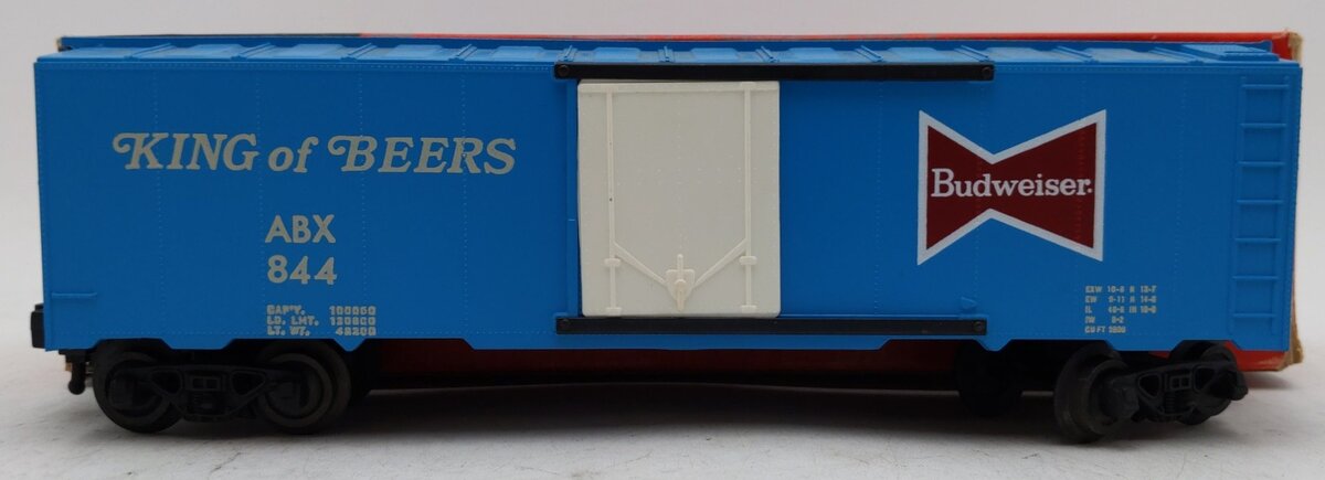 Kris Model Trains KMT O Gauge Blue Budweiser Beer Reefer Road #844 EX/Box