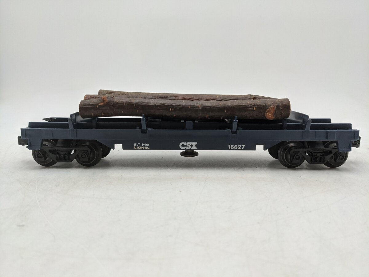 Lionel 6-16627 O Gauge CSX Log Dump Car EX